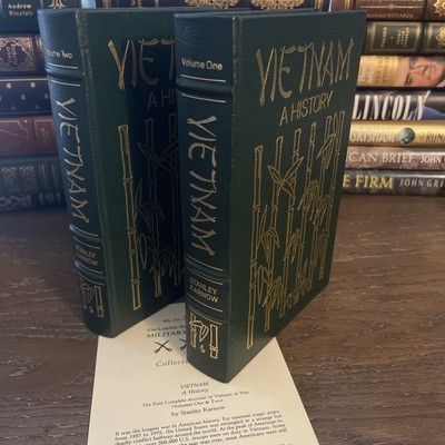 EASTON PRESS ~ Vietnam A History Stanley Karnow 2V Set Leather Military History-image