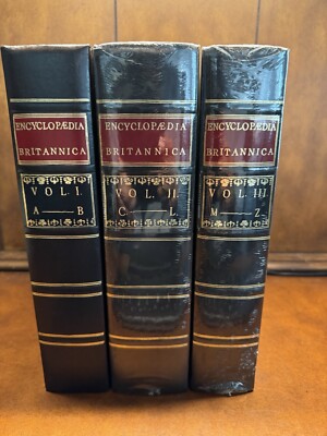 Encyclopedia Britannica First Edition 1768-1771 3 Volume Facsimile Replica Set-image