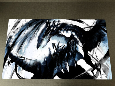 WVICM TCG Playmat Yu-Gi-Oh Blue-eyes White Dragon CCG Trading Card Game Mat Pad-image