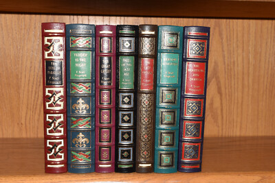 Easton Press 7V Fitzgerald Set GREAT GATSBY PARADISE TENDER BABYLON LEATHER RARE-image