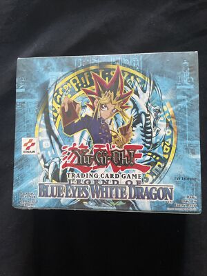  Yugioh Blue Eyes White Dragon 1st Edition Factory Sealed Booster Box-image