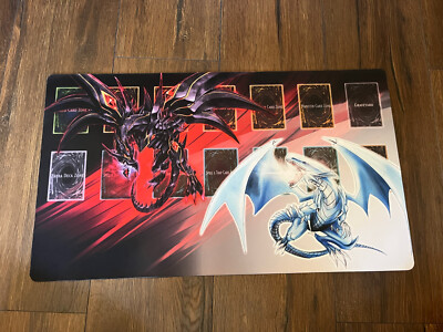 Yugioh Playmat Red-Eyes Black Dragon & Blue Eyes White Dragon-image