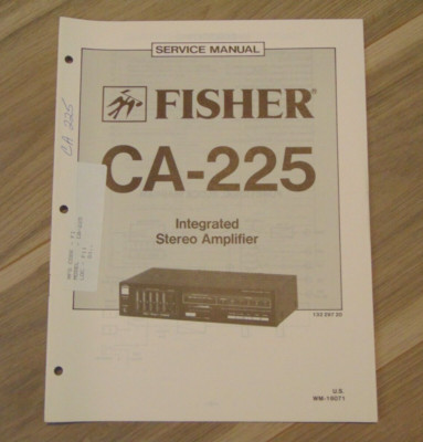 Fisher CA-225 Service Manual Integrated Stereo Amplifier-image