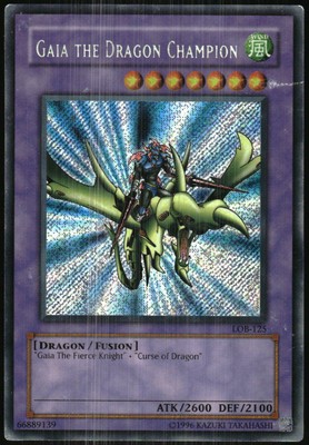 Yu-Gi-Oh! Legends of Blue Eyes White Dragon Gaia Dragon Champion 2002 LOB-125-image