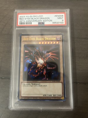 Red-Eyes Black Dragon (25th Anniversary Edition) LC01-EN006 Ultra Rare PSA 9!-image