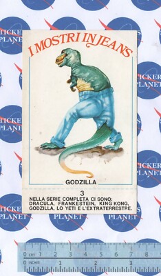 VINTAGE STICKER STICKER STICKER THE MONSTERS IN JEANS GODZILLA-image
