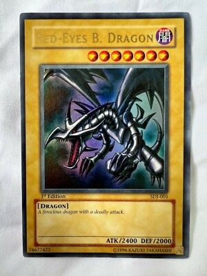 YuGiOh! Red-Eyes B. Dragon Ultra Rare SDJ-001 1st Edition MP-image