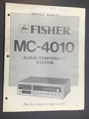 Fisher MC-4010 Service Manual Audio Component System Original-image
