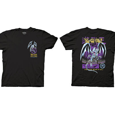 Yu-Gi-Oh! - Duel Blue-Eyes White Dragon Adult T-Shirt Black Officially Licensed-image