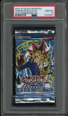 PSA 10 YuGiOh Legend of Blue Eyes White Dragon - Booster Pack LC01 - Pop 2-image
