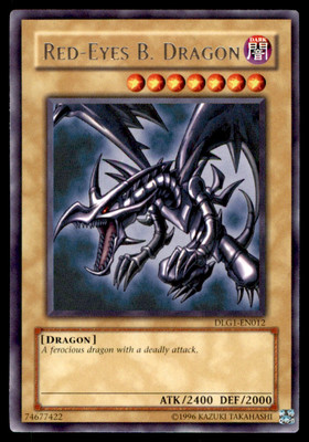 Yu-Gi-Oh! RED-EYES B. DRAGON #DLG1-EN012 LIGHT PLAY-image
