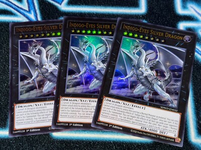 Indigo-Eyes Silver Dragon x3 - SDWD - Ultra Rare (UR) - Blue-Eyes White Destiny-image