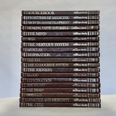 Set Of 19 The Human Body Series Torstar Books/US News LEATHER *LIKE NEW See Desc-image