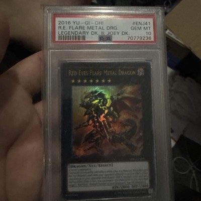 YuGiOh Legendary Deck 2 Red Eyes FLARE METAL DRAGON LDK2-ENJ41 PSA 10 POP 8-image