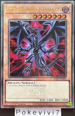 YU-GI-OH! Card RED-EYES BLACK DRAGON RA03-EN081 QCSR NEW-image