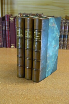 Brown Antique Leather Book Set - Home Design / Staging / Collecting *Item23*-image