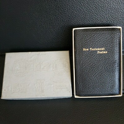1963 american bible society B336X series new testament with psalms pocket bible-image