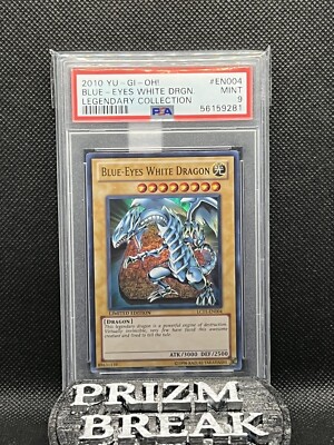 2010 YuGiOh Legendary Collection Blue-Eyes White Dragon Ultra Rare #EN004 PSA 9-image