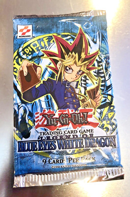 YUGIOH Square Logo UNLIMITED Sealed Blue Eyes White Dragon Unweighed LOB RARE-image