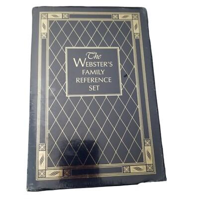 Vtg 1994 WEBSTER FAMILY REFERENCE SET 3 VOLUME SET Hardcover Set Slipcase Sealed-image