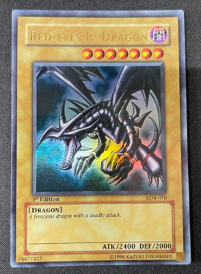 Yu-Gi-Oh Red-Eyes Black Dragon English 1st Yu-Gi-Oh LOB Ultra 8bzth868-image