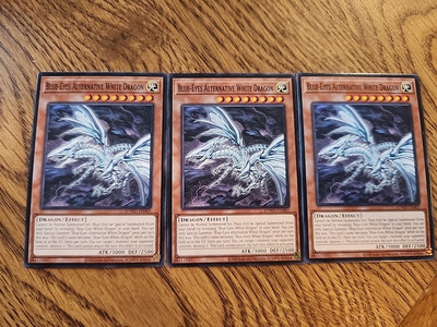 3x Blue-Eyes Alternative White Dragon SDWD-EN005 Common NM Playset x3 Yugioh -image