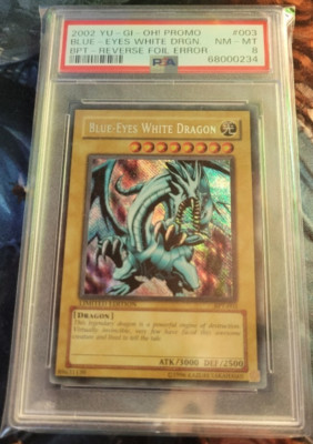 Blue-Eyes White Dragon - BPT 003 Reverse Secret Rare - PSA 8 - YUGIOH!-image