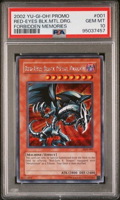 Red-Eyes Black Metal Dragon *PSA GEM MINT 10* FMR-001 *Secret Rare*2002* Yugioh-image