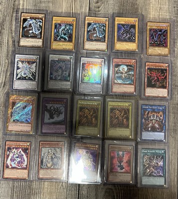 Yugioh 20 Card Lot , Blue Eyes White Dragon , Red Eyes, THE WINGED DRAGON OF RA!-image