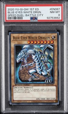 2020 YU-GI-OH! SPEED DUEL: BATTLE CITY BOX 1ST ED BLUE-EYES WHITE DRAGON PSA 8-image
