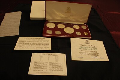 Commonwealth Of The Bahamas 1976 Proof Set With Original Leather-Bound Box-image