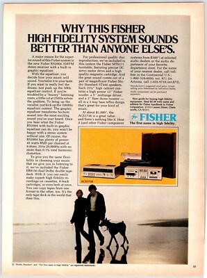 FISHER STEREO SYSTEM Vintage 1970's 8.25