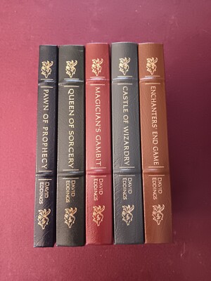 Easton Press The Belgariad complete 5 volume set w/ signed Pawn of Prophecy-image