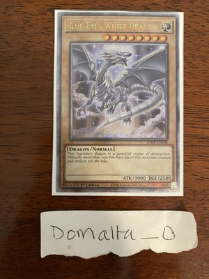 Blue-Eyes White Dragon 8th Art 1st Edition Quarter Century Secret RA04-EN108 NM-image