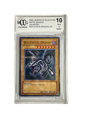2002 Red-Eyes Black Dragon LOB-070 Ultra Rare Yu-Gi-Oh BCCG 10 Mint Or Better-image