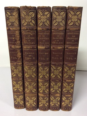 Anecdotes of Painting in England; Artists; Notes on Art 5 Vol. Set 1828 Walpole -image
