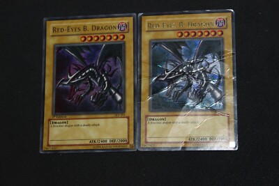 Yugioh Card Lot MP-DMG Unl & 1st Edition Red-Eyes B. Dragon SDJ-001-image