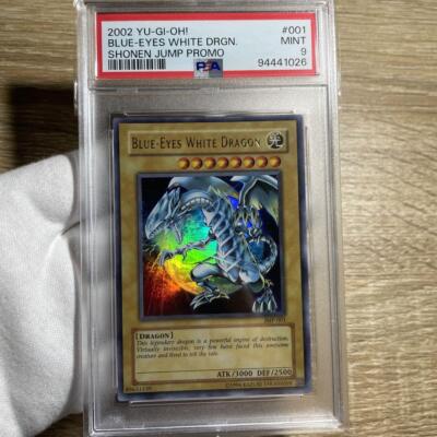 PSA 9 Yugioh Blue Eyes White Dragon 001 2002 Shonen Jump Promotion Yu-Gi-Oh! TCG-image