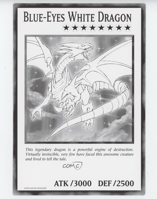 Blue-Eyes White Dragon (Black and Oversized Promo) YuGiOh Miscellaneous 0o36-image