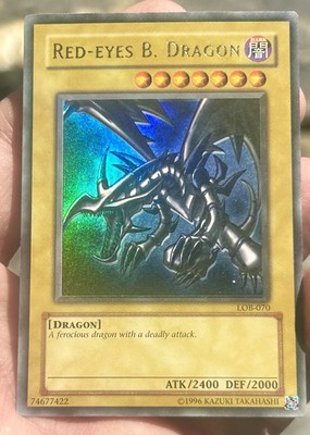 Yu-Gi-Oh! Red-Eyes B. Dragon LOB-070 Legend of Blue Eyes White Dragon Unlimited-image