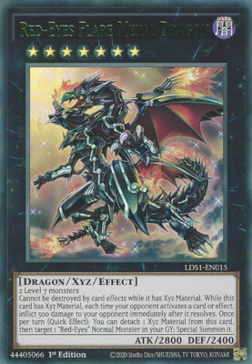 Yugioh! Red-Eyes Flare Metal Dragon (Green) - LDS1-EN015 - Ultra Rare - 1st Edit-image