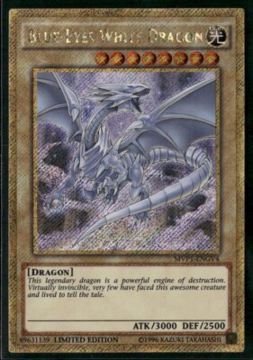 Yu-Gi-Oh! TCG Blue-Eyes White Dragon MVP1-ENGV4 Limited Edition Gold Secret Rare-image