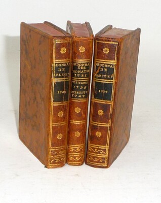 1786 Set 3 LEATHER ORDNANCE DE LOUIS XIV FRENCH LAWS Miniature-image