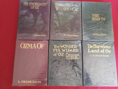 Easton Press 6V OZ SET Wizard Dorothy Road Ozma Emerald Land 1ST ED LEATHER FINE-image