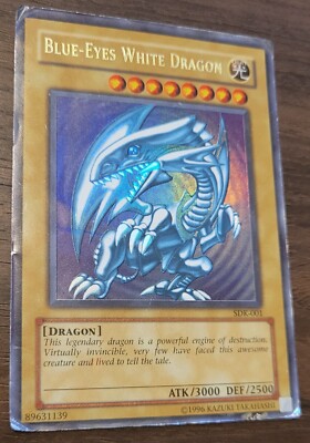 Yu-Gi-Oh! TCG Blue-Eyes White Dragon Kaiba SDK-001 HP Damaged Unlimited-image