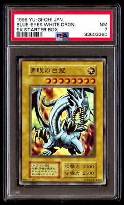 PSA 7 NM Blue-Eyes White Dragon EX Starter Box 1999 Japanese Graded Card-image