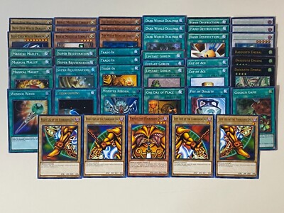 Yugioh Exodia Deck Blue Eyes White Dragon Upstart Goblin Chicken Game Free Pack-image