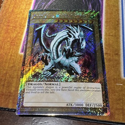 Blue-Eyes White Dragon 1st Edition Platinum Secret Rare Holo Bleed-image