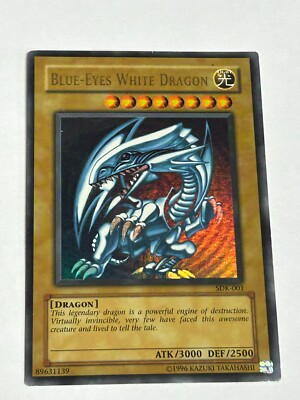 Yugioh Blue-Eyes White Dragon SDK-001 Ultra Rare LP B-image