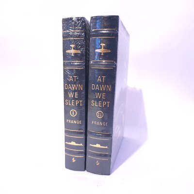 EASTON PRESS AT DAWN WE SLEPT GORDON PRANGE 2 VOLUME SET MILITARY - new SEALED!-image